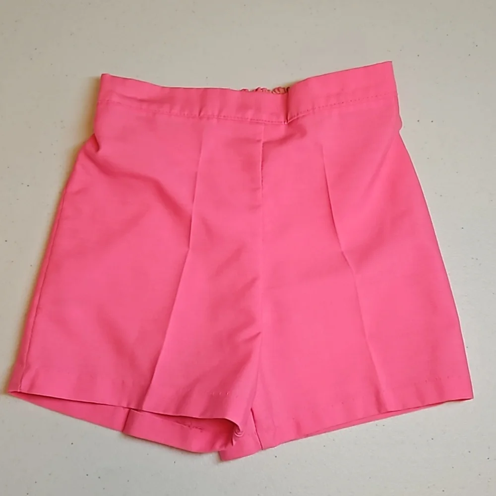 VINTAGE SEARS SHORTS KIDS PINK 5 ELASTIC WAIST GIRLS NWOT 60s
